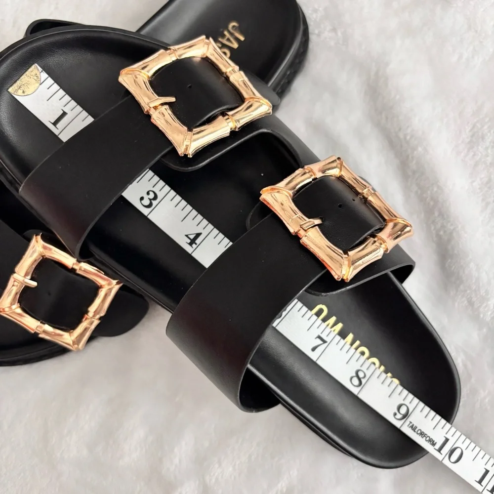 JASON WU Marzan Black Vegan Leather Luxe Slide-On Sandal--NEW--8.5 - Picture 15 of 15